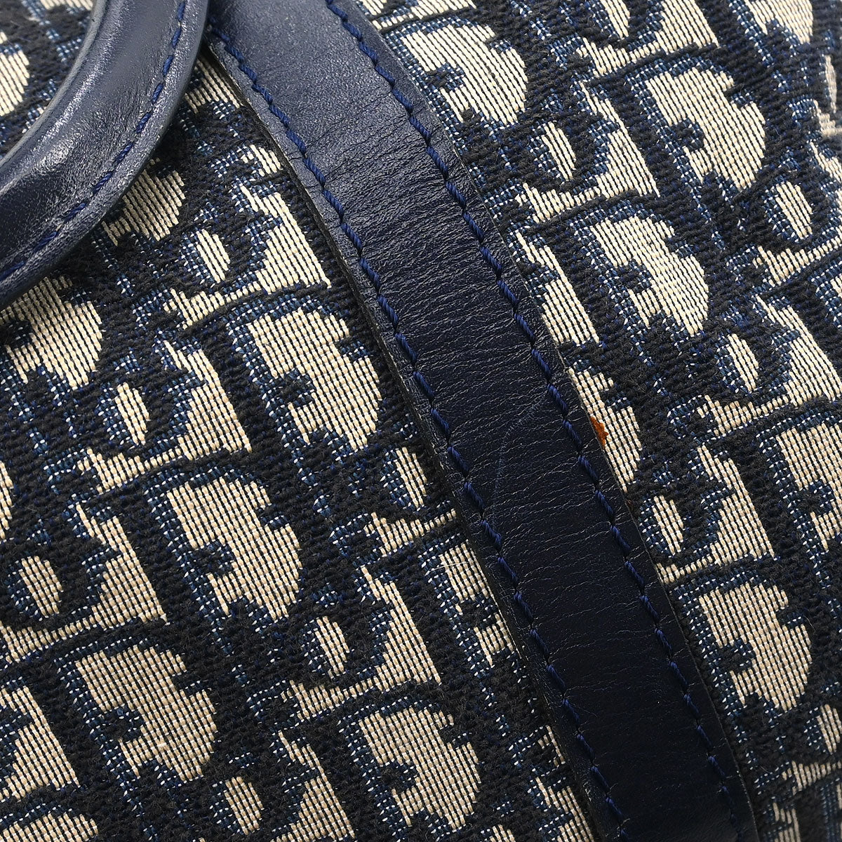 Christian Dior Navy Canvas Trotter Handbag - Image 5