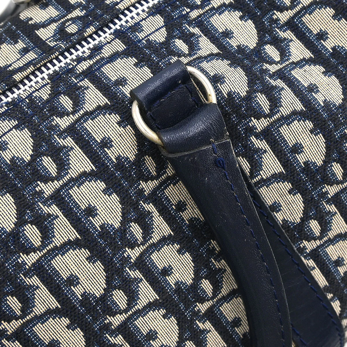 Christian Dior Navy Canvas Trotter Handbag - Image 6