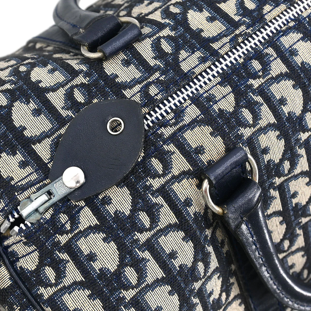 Christian Dior Navy Canvas Trotter Handbag - Image 7