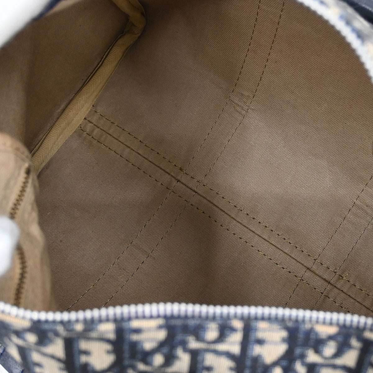 Christian Dior Navy Canvas Trotter Handbag - Image 9