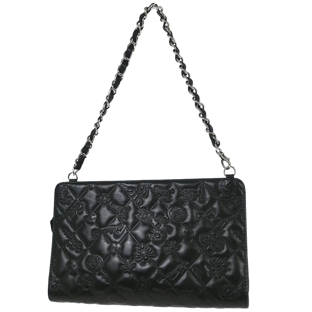 Chanel 2010-2011 Black Lambskin Lucky Symbol Handbag - Image 2