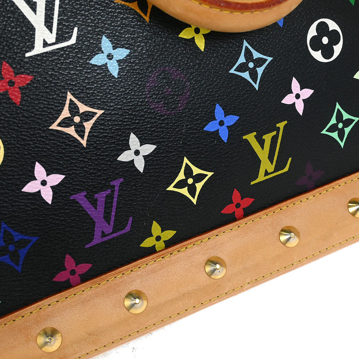 Louis Vuitton Black Monogram Multicolor Alma GM Handbag M40442 - Image 5