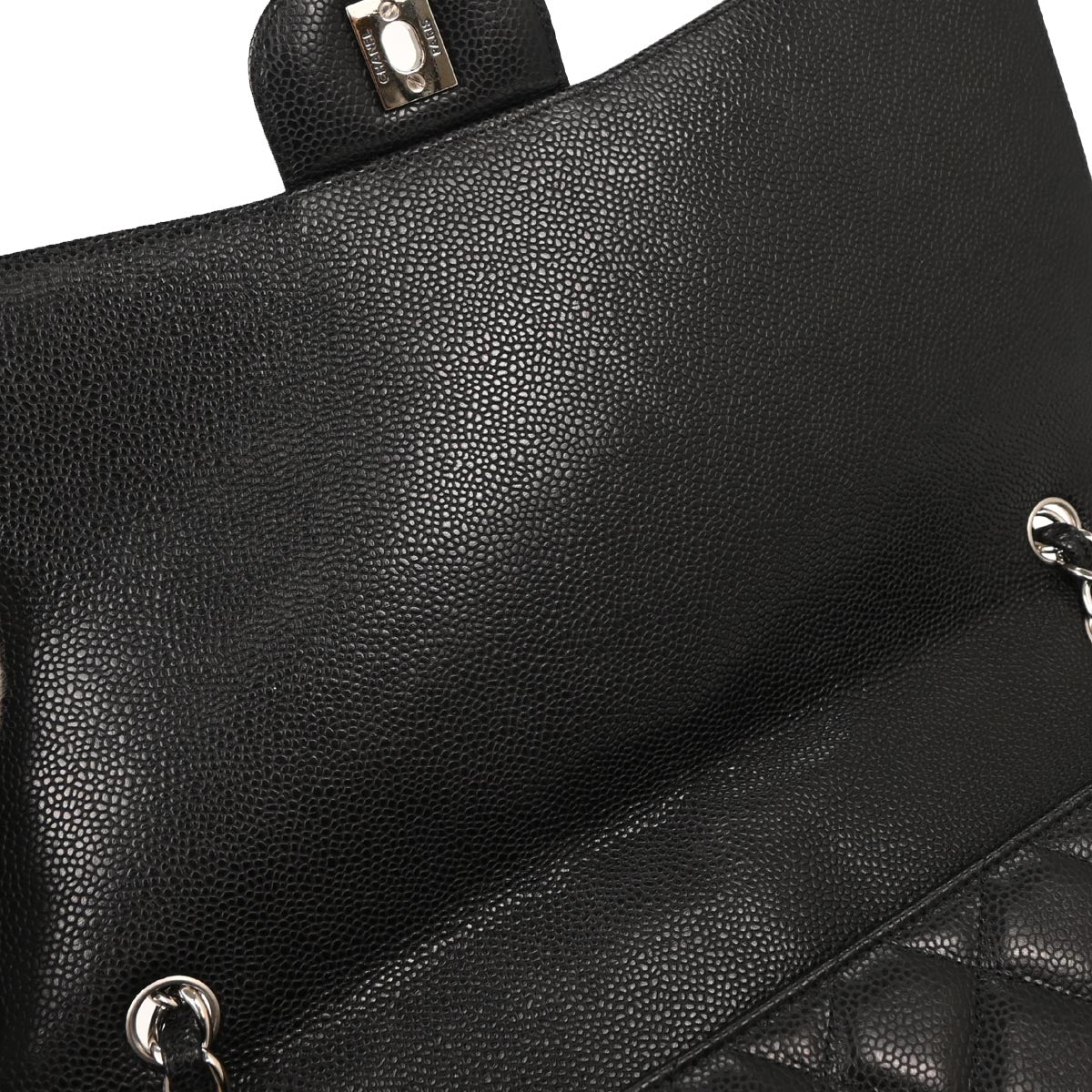 Chanel 2010-2011 Black Caviar Maxi Single Flap Shoulder Bag - Image 6