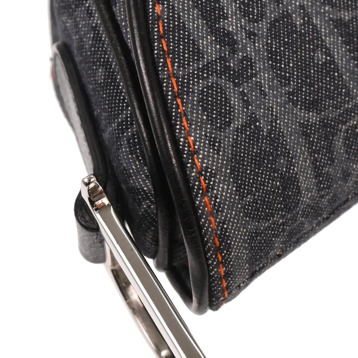 Christian Dior Navy Canvas Flight Trotter Saddle Handbag - Image 4