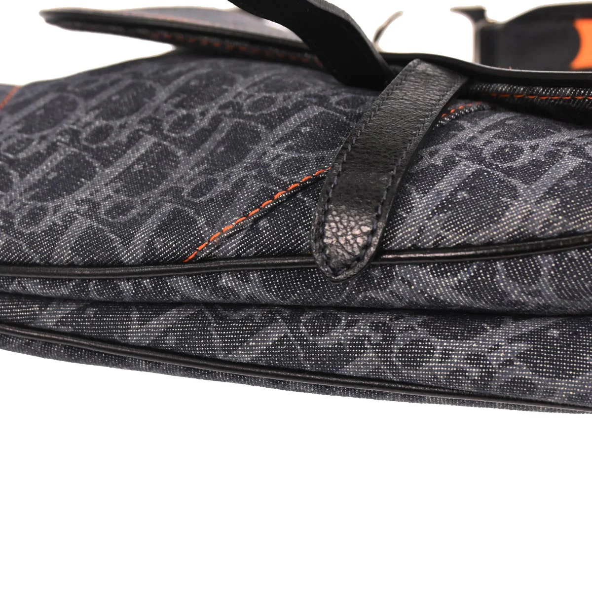 Christian Dior Navy Canvas Flight Trotter Saddle Handbag - Image 6