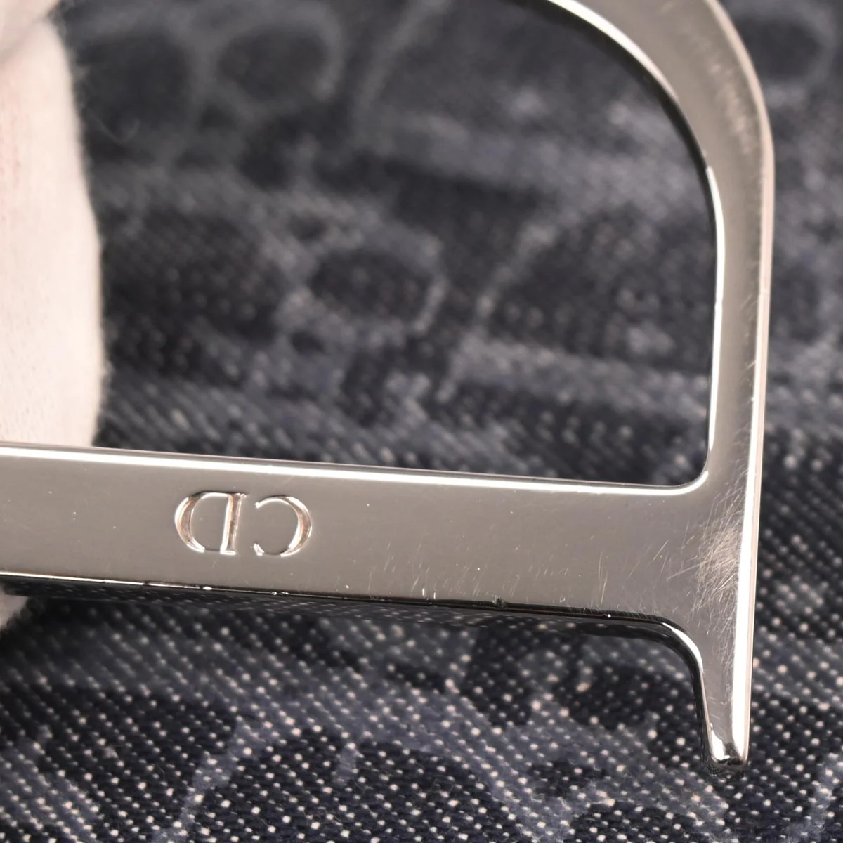 Christian Dior Navy Canvas Flight Trotter Saddle Handbag - Image 7