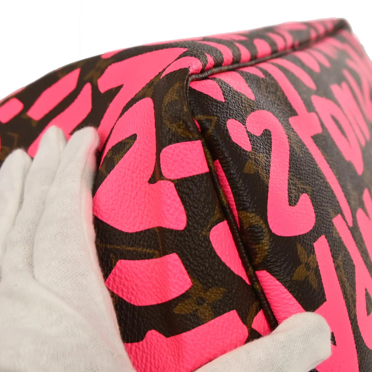 Louis Vuitton 2009 Pink Monogram Graffiti Neverfull GM Tote Bag M93701 - Image 4