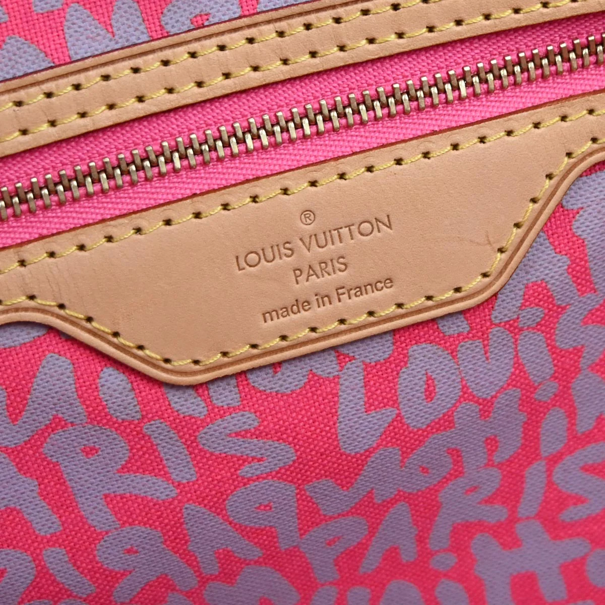 Louis Vuitton 2009 Pink Monogram Graffiti Neverfull GM Tote Bag M93701 - Image 8