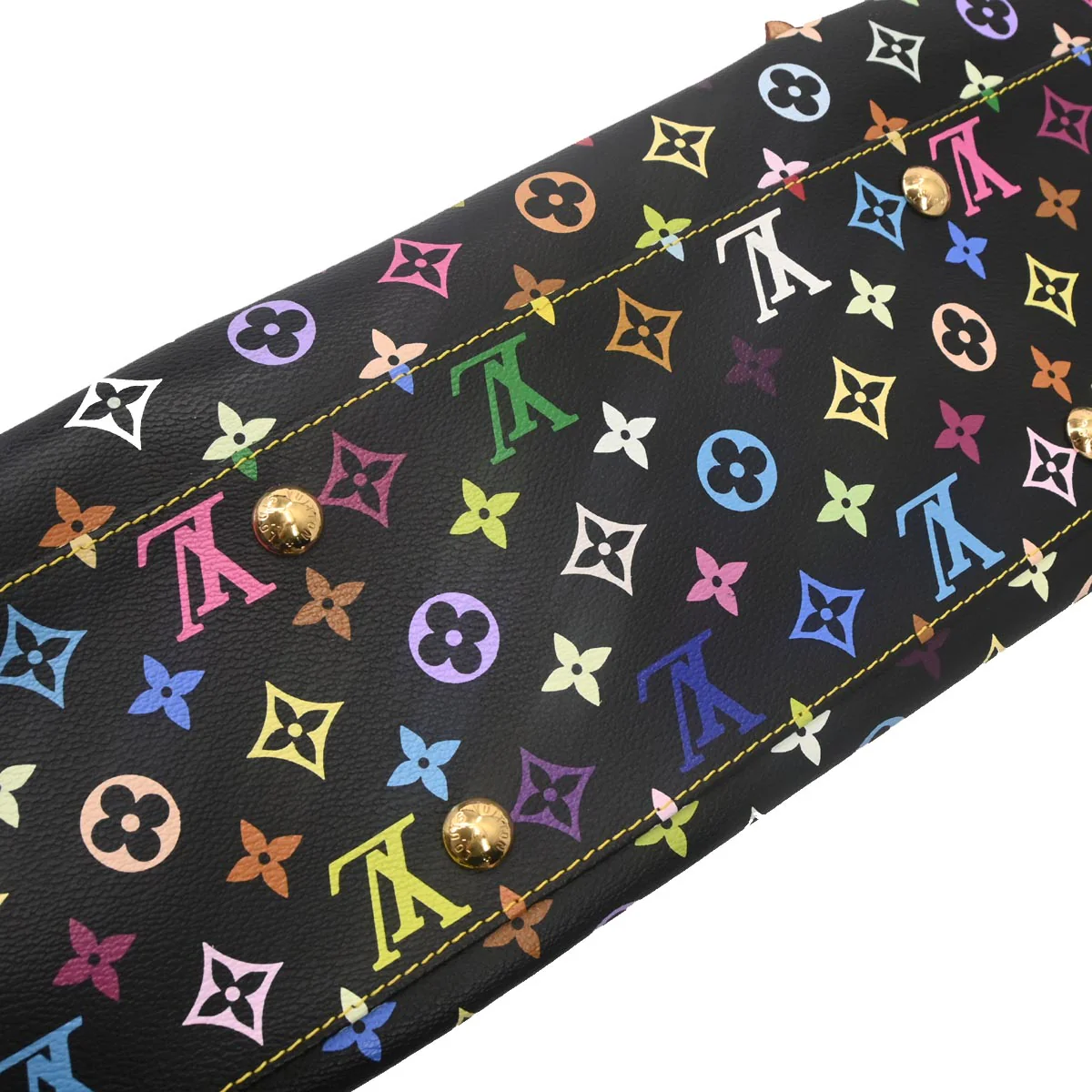 Louis Vuitton 2006 Black Monogram Multicolor Aurelia GM Tote Bag M40101 - Image 4