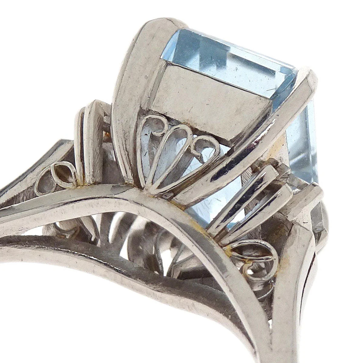 Ring Pm900 Blue Topaz Diamond #54 Jewelry - Image 4
