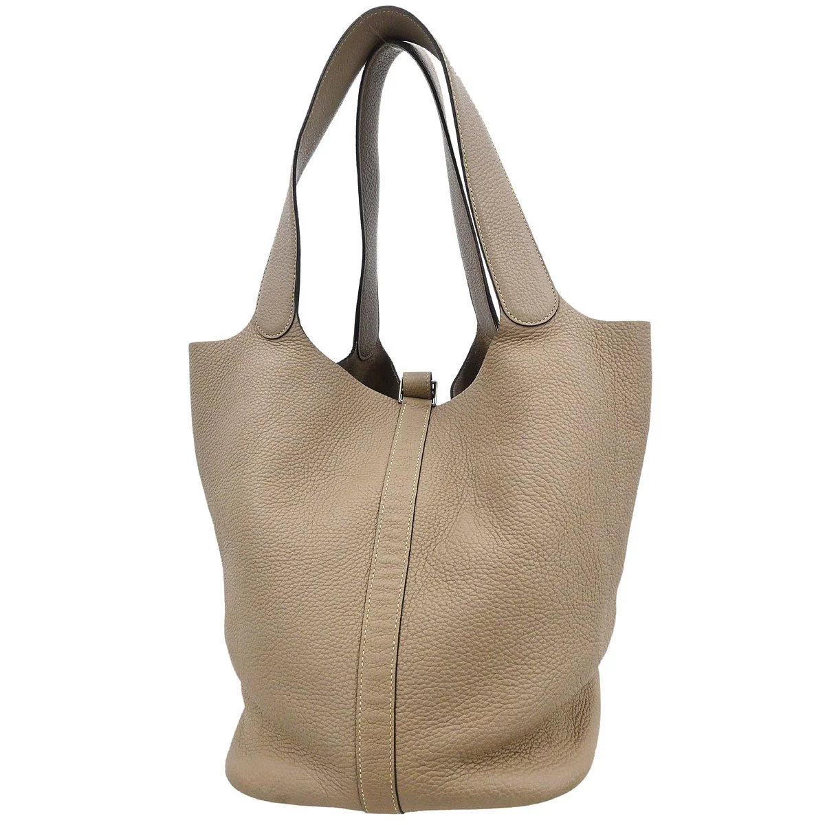 Hermes Tourterelle Gray Taurillon Clemence Picotin Lock TGM - Image 2