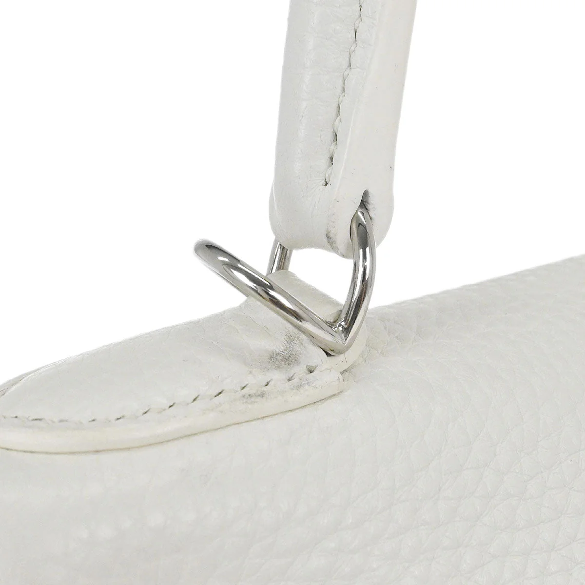 Hermes White Taurillon Clemence Kelly 28 Retourne 2way Shoulder Handbag - Image 7