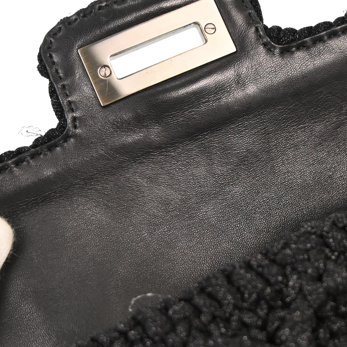 Salvatore Ferragamo Black Polyester Gancini Shoulder Bag - Image 7