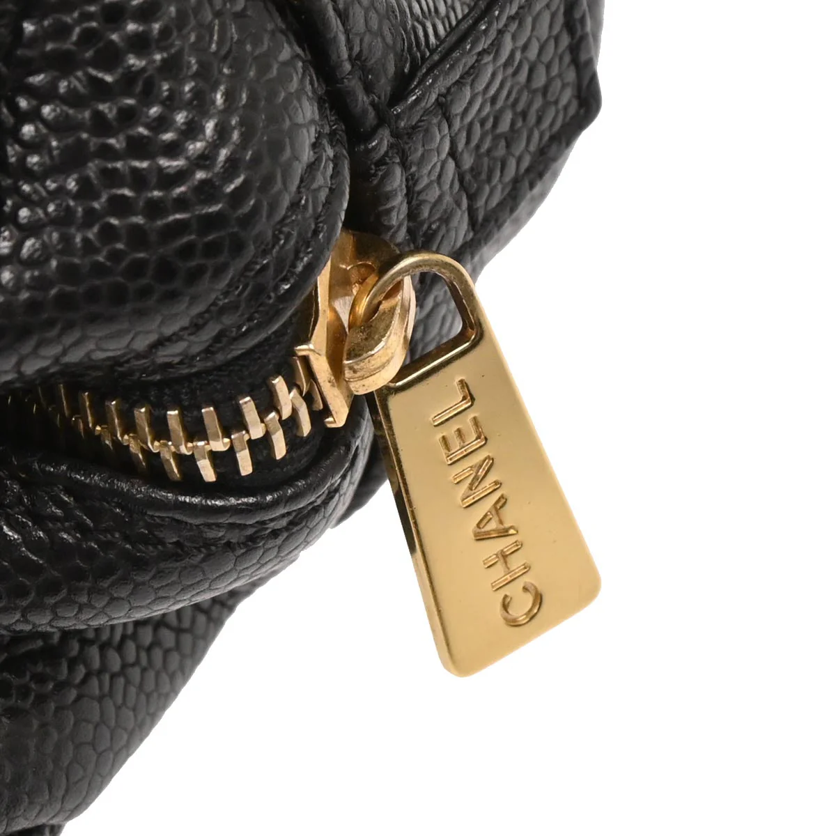 Chanel 2002-2003 Black Caviar Skin Petite Timeless Tote PTT Chain Handbag - Image 5