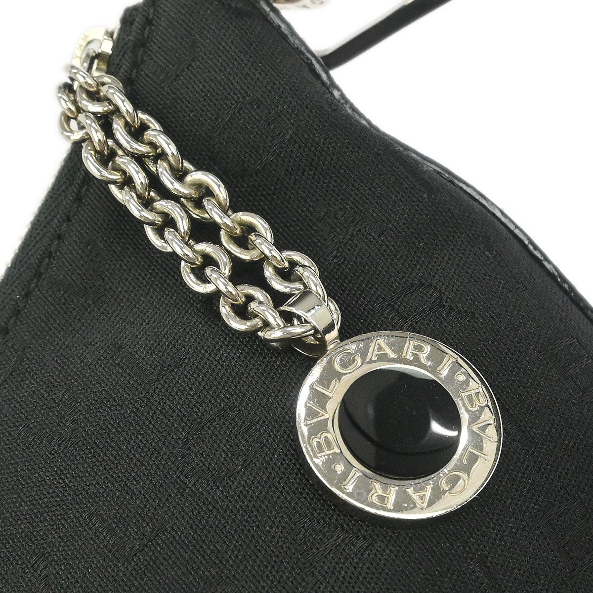 Bvlgari Black Canvas Logomania Handbag - Image 7