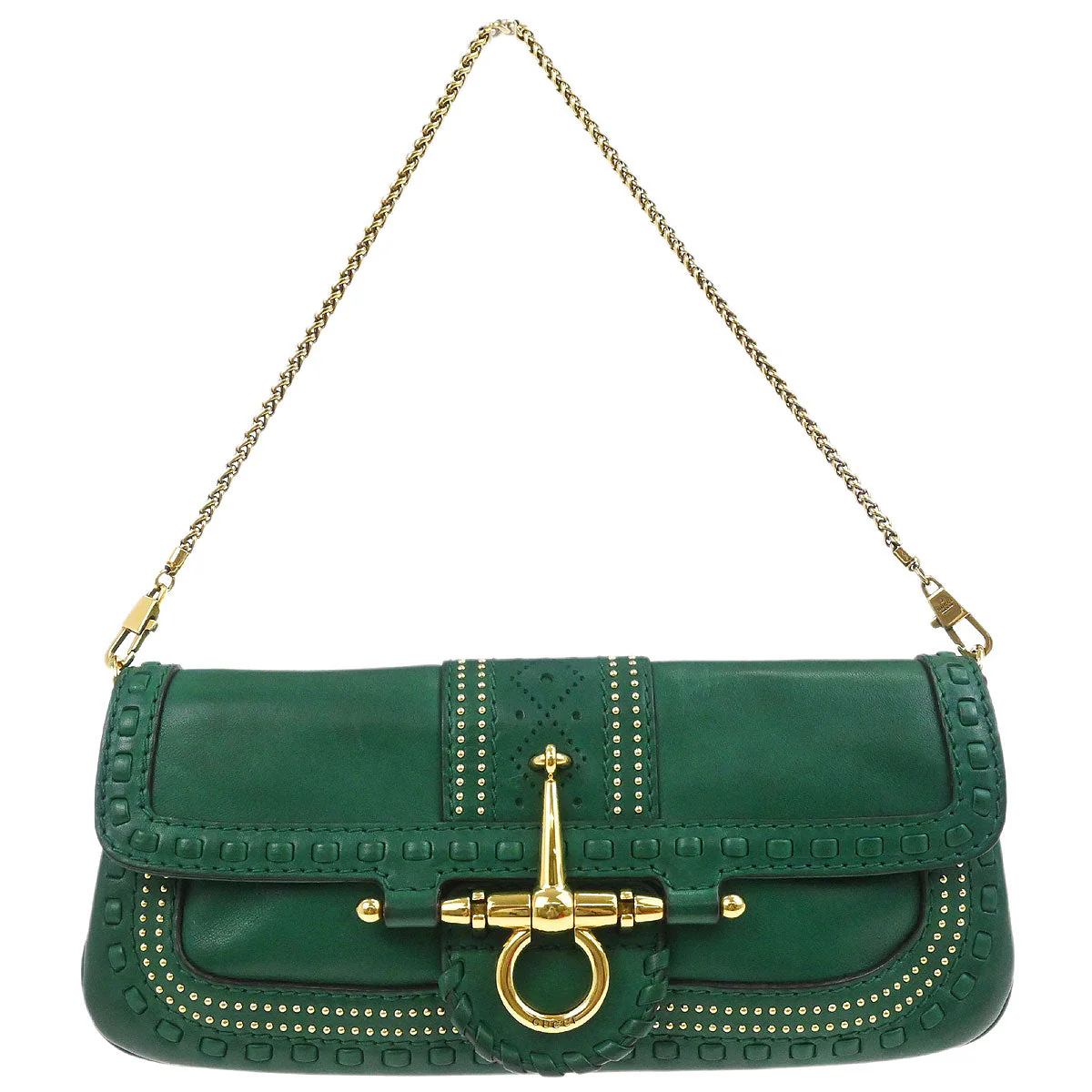 Gucci Green Leather Handbag