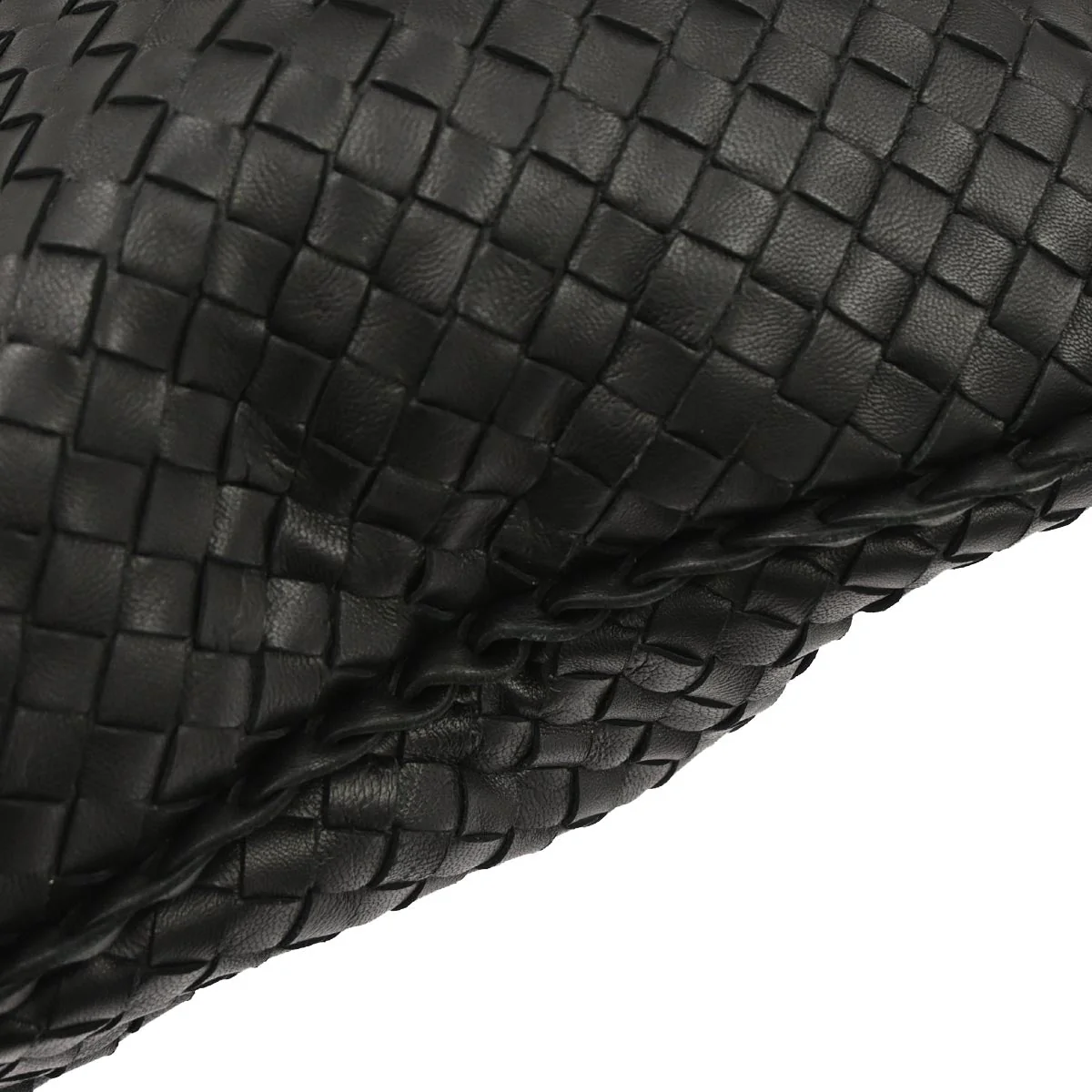 Bottega Veneta Black Lambskin Intrecciato Hobo Handbag - Image 4