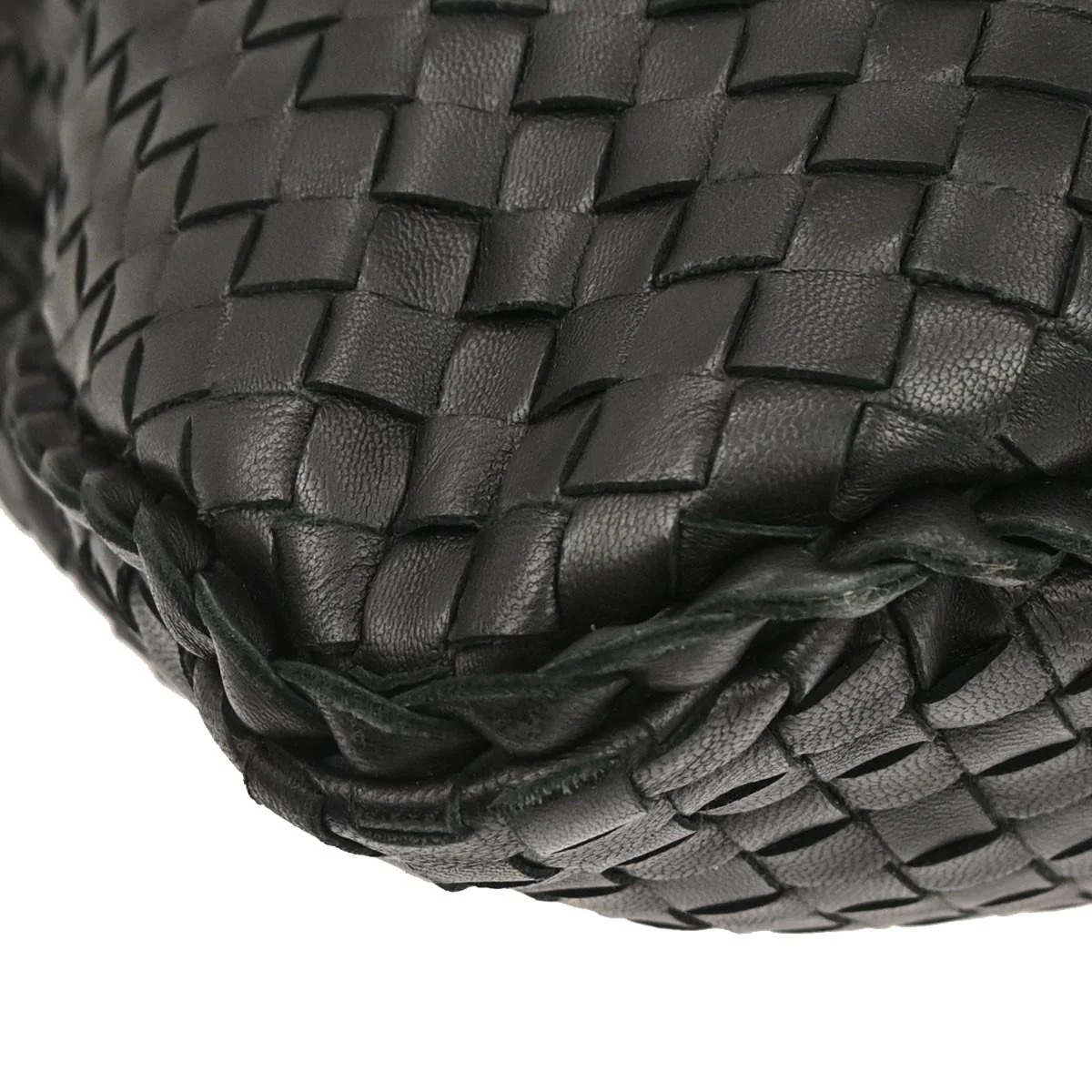 Bottega Veneta Black Lambskin Intrecciato Hobo Handbag - Image 5