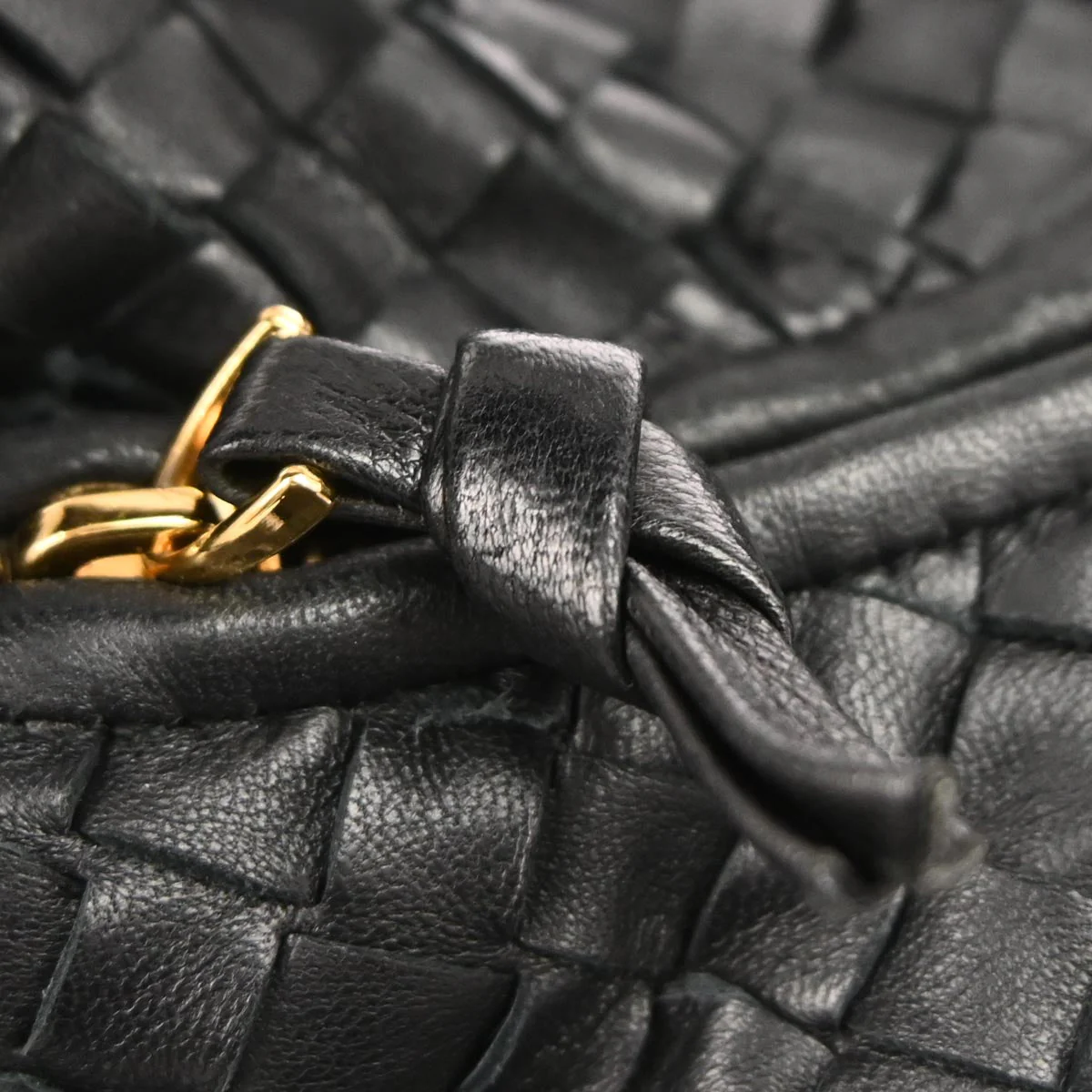 Bottega Veneta Black Lambskin Intrecciato Hobo Handbag - Image 7