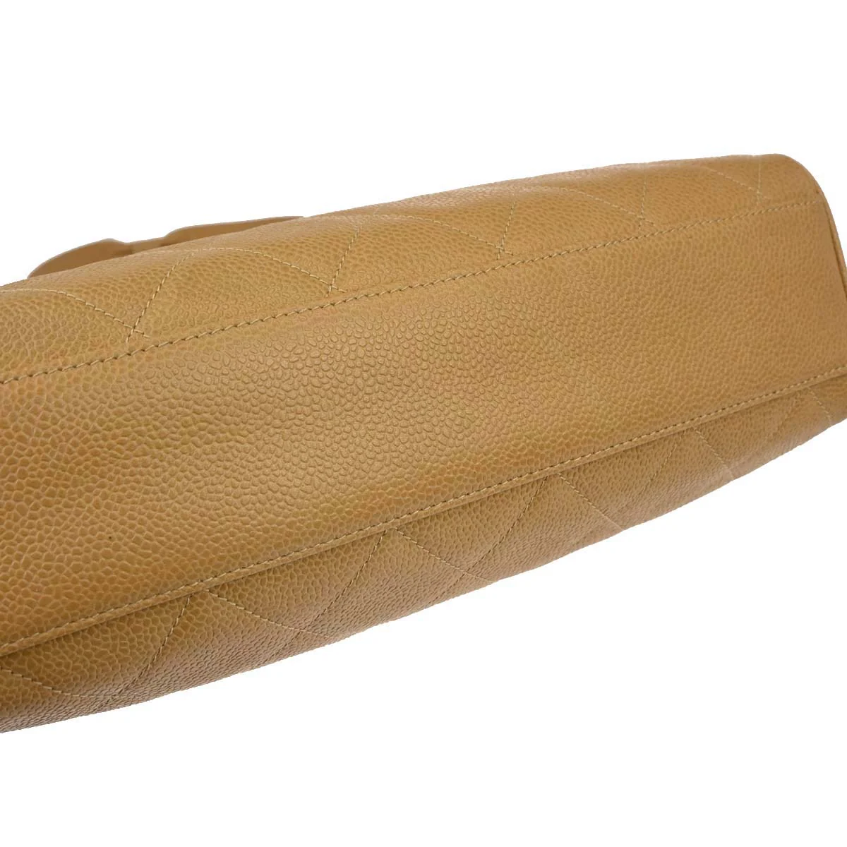Chanel 1994-1996 Beige Caviar Skin Shoulder Bag - Image 3