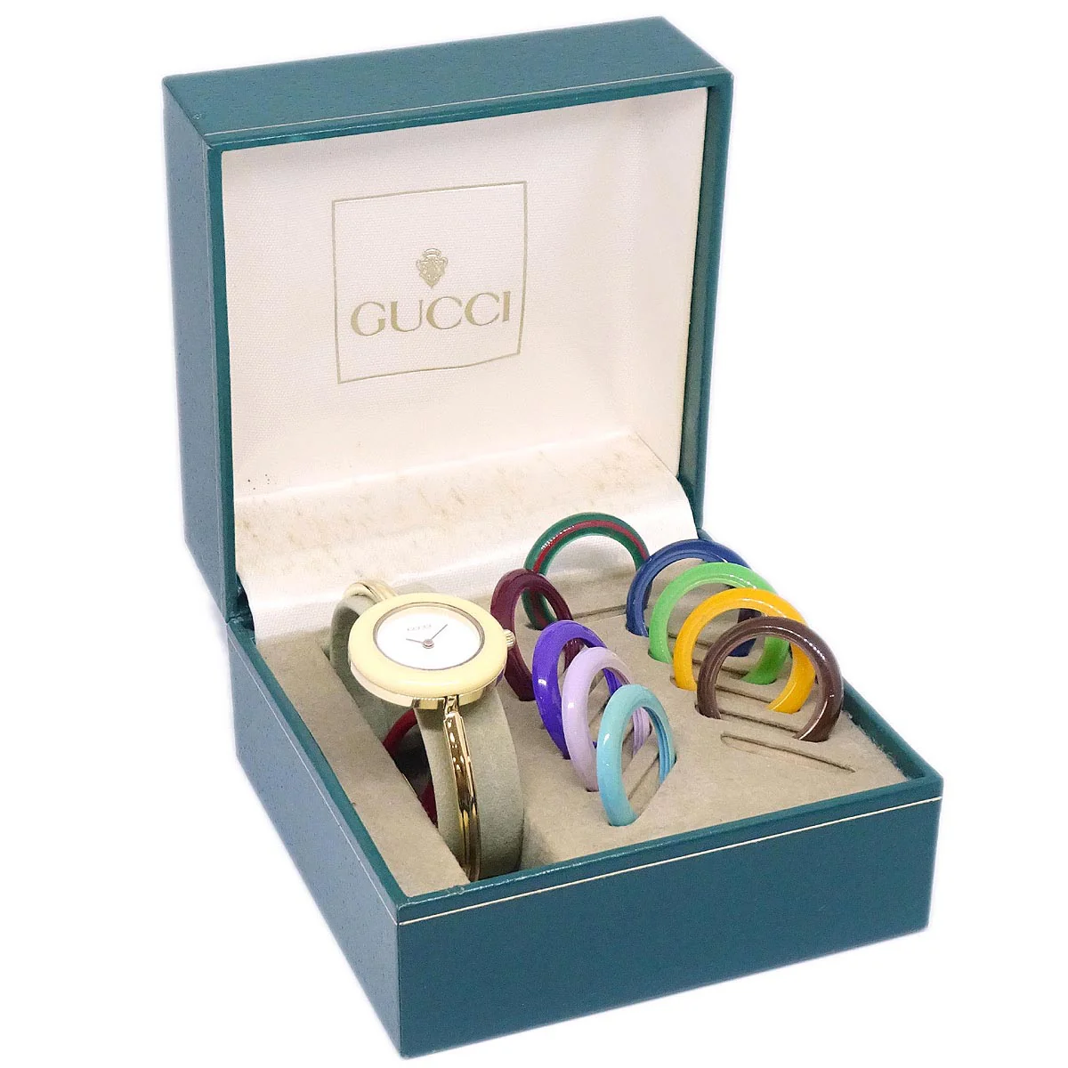 Gucci 11/12.2 Change Bezel Chameleon Quartz Watch SS
