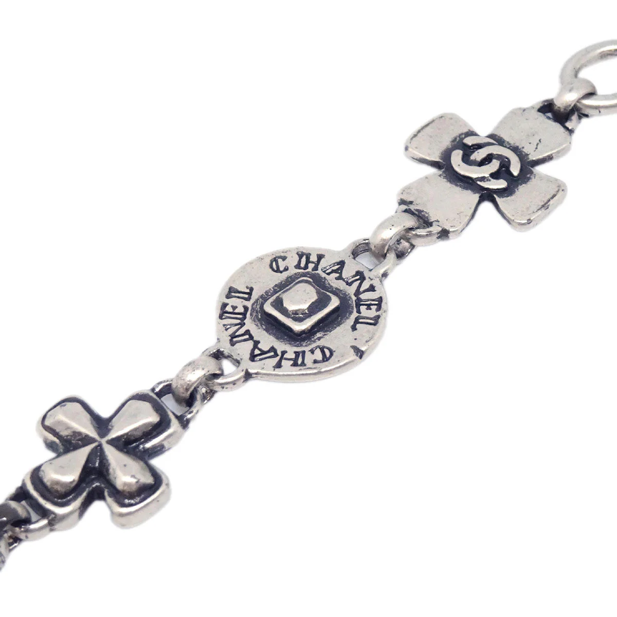 Chanel CC Chain Necklace Pendant Silver 99A - Image 2
