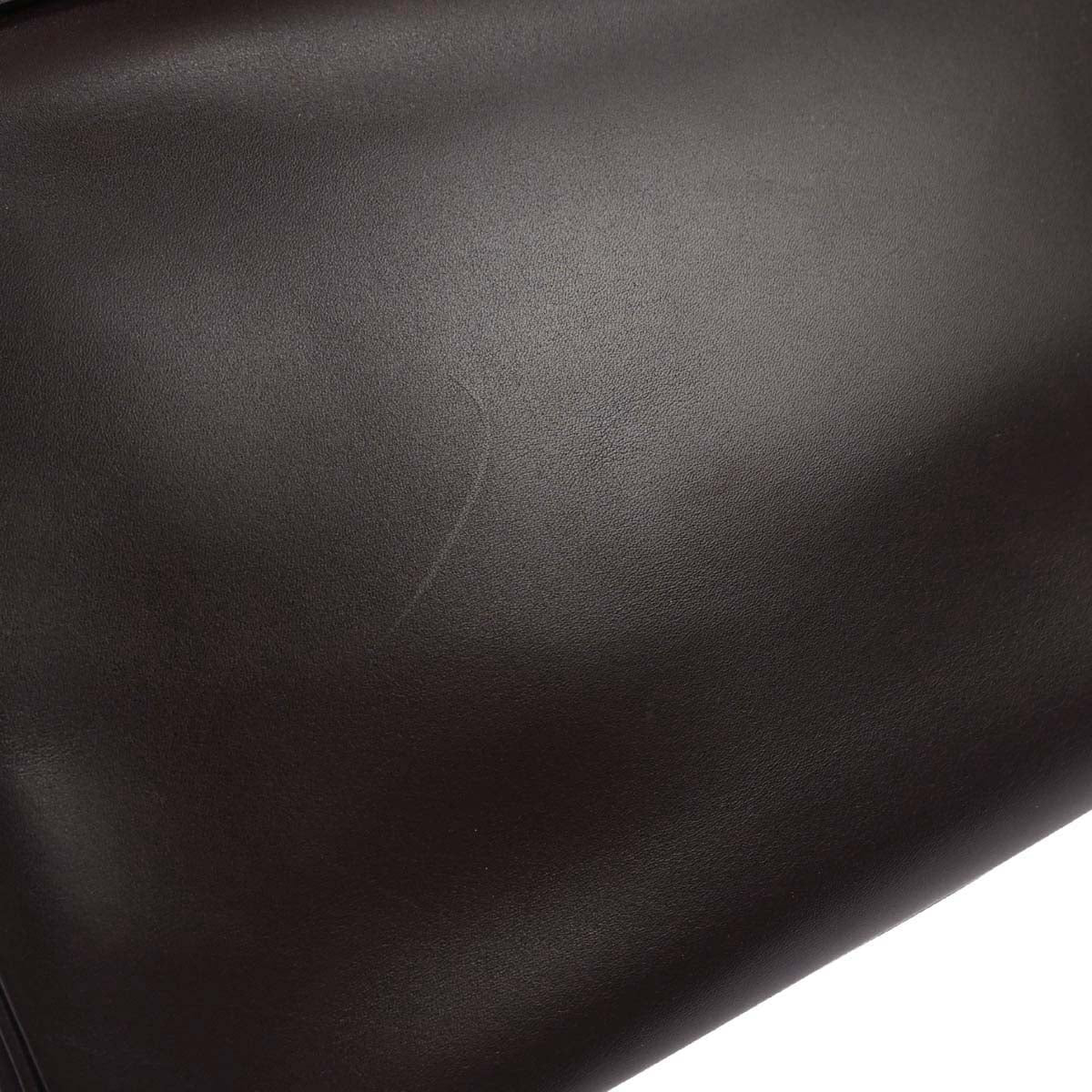 Hermes Chocolat Box Calf Haut a Courroies 32 Handbag - Image 7