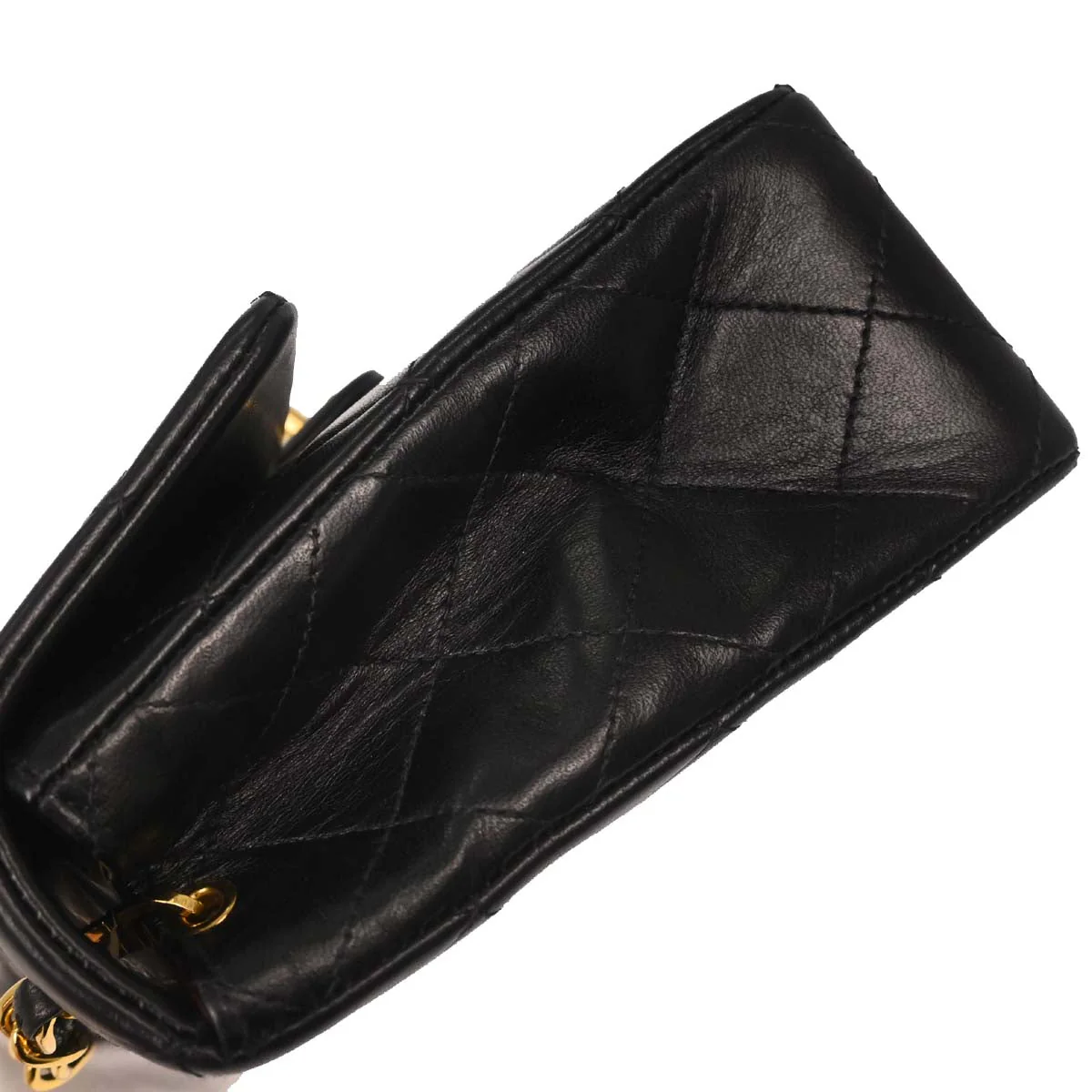 Chanel 1991-1994 Black Lambskin Classic Square Flap Shoulder Bag 20 - Image 5