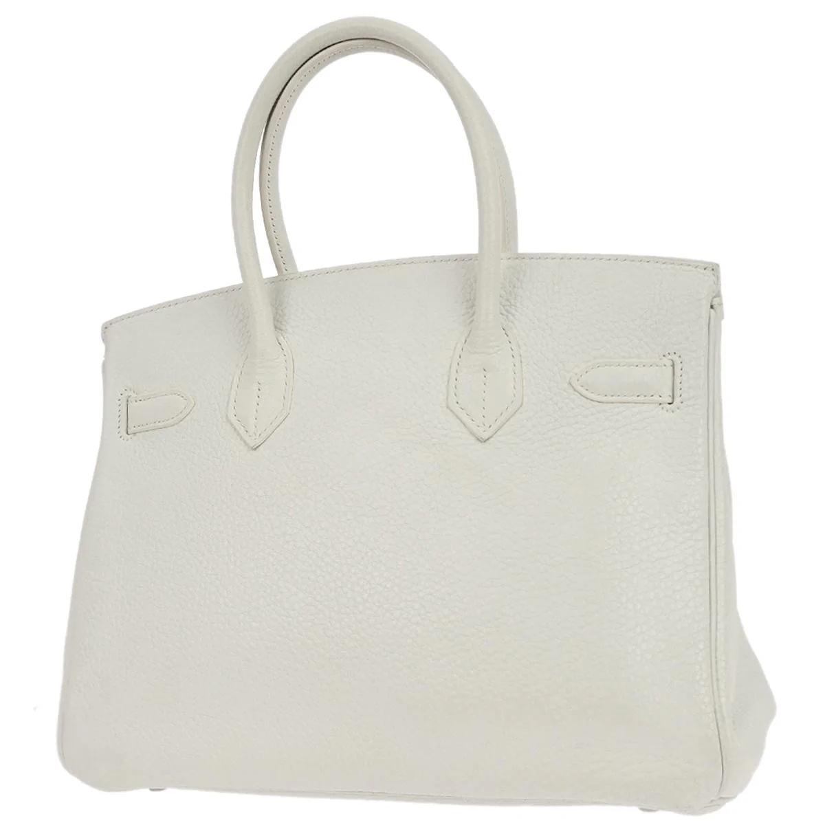 Hermes White Taurillon Clemence Birkin 30 Handbag - Image 2