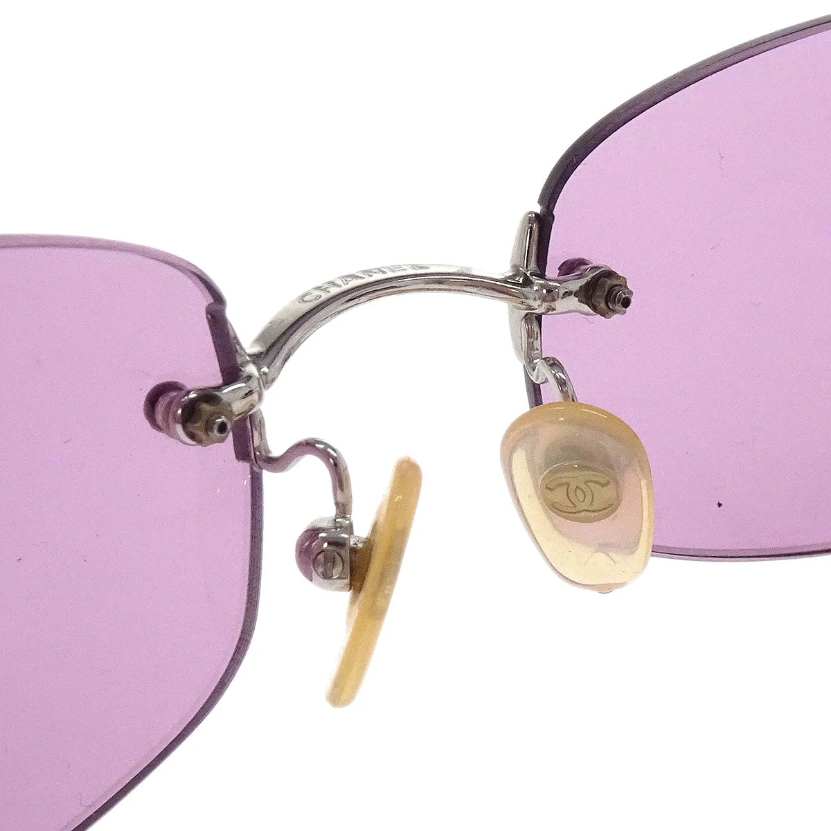 Chanel Sunglasses Eyewear Purple Small Good - Image 5