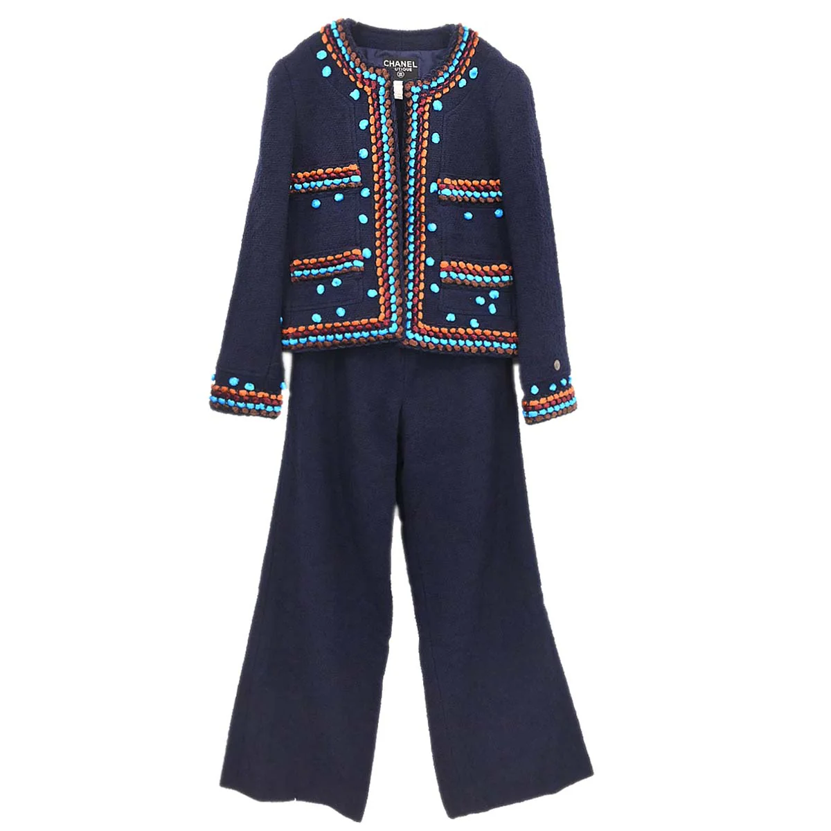 Chanel 1997 Setup Jacket Pants Navy #40