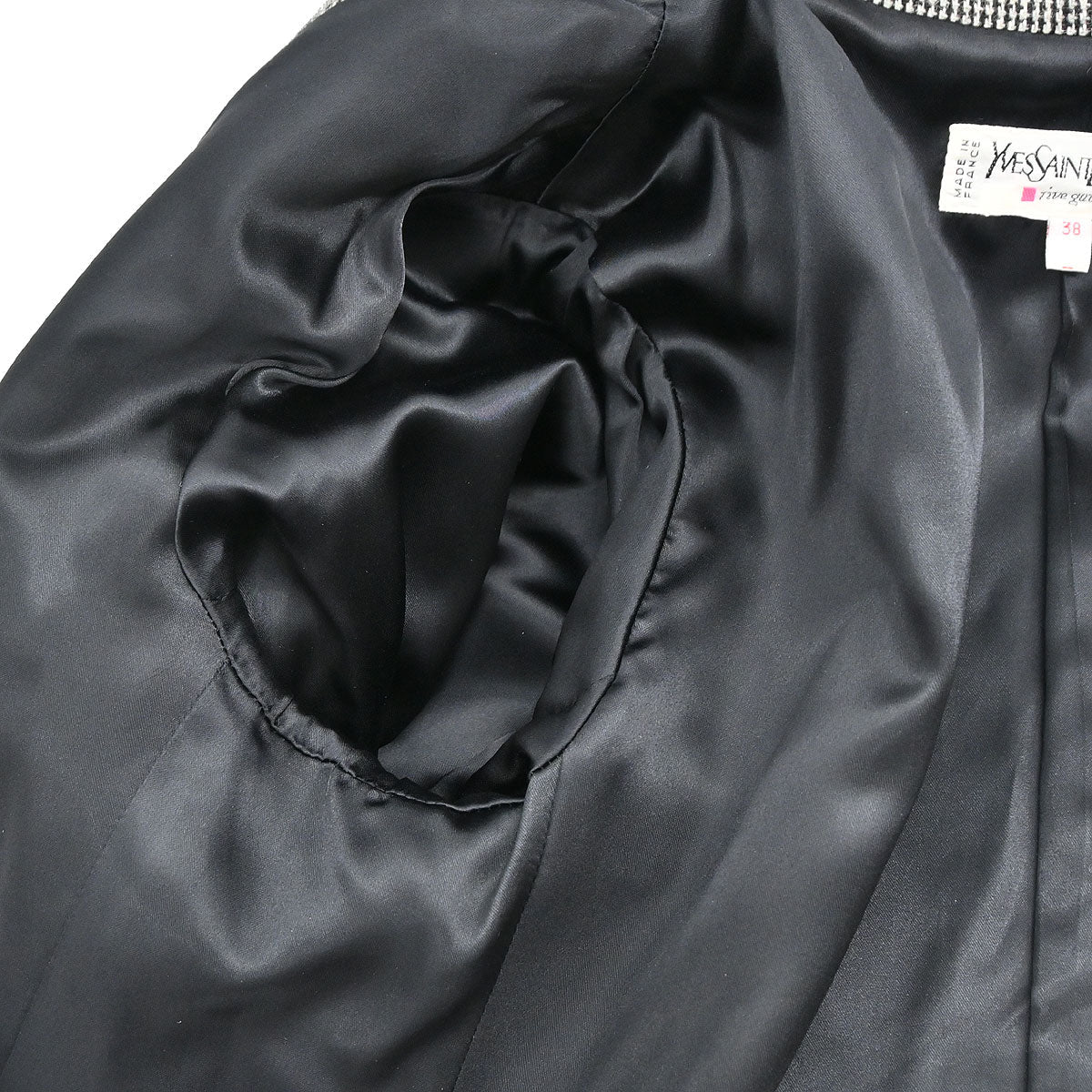 Yves Saint Laurent Setup Suit Jacket Skirt Gray #38 - Image 11