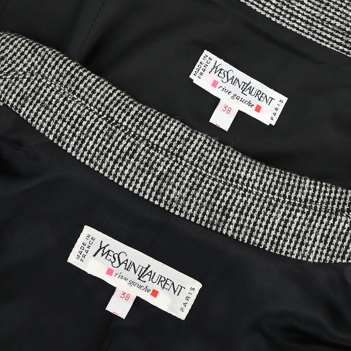 Yves Saint Laurent Setup Suit Jacket Skirt Gray #38 - Image 18