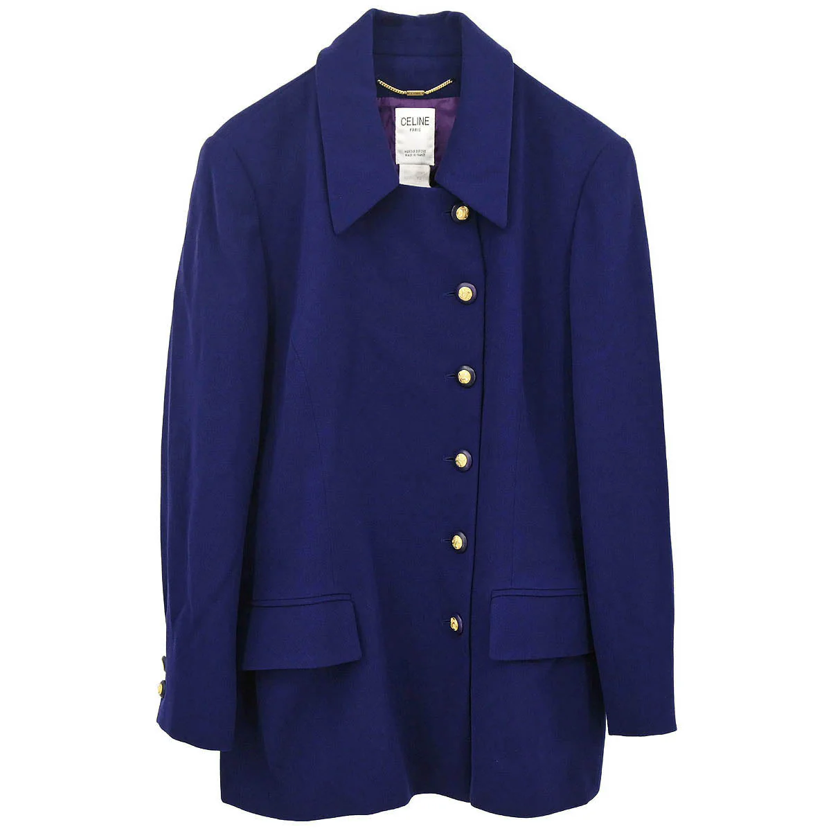 Celine Double Breasted Jacket Navy #42