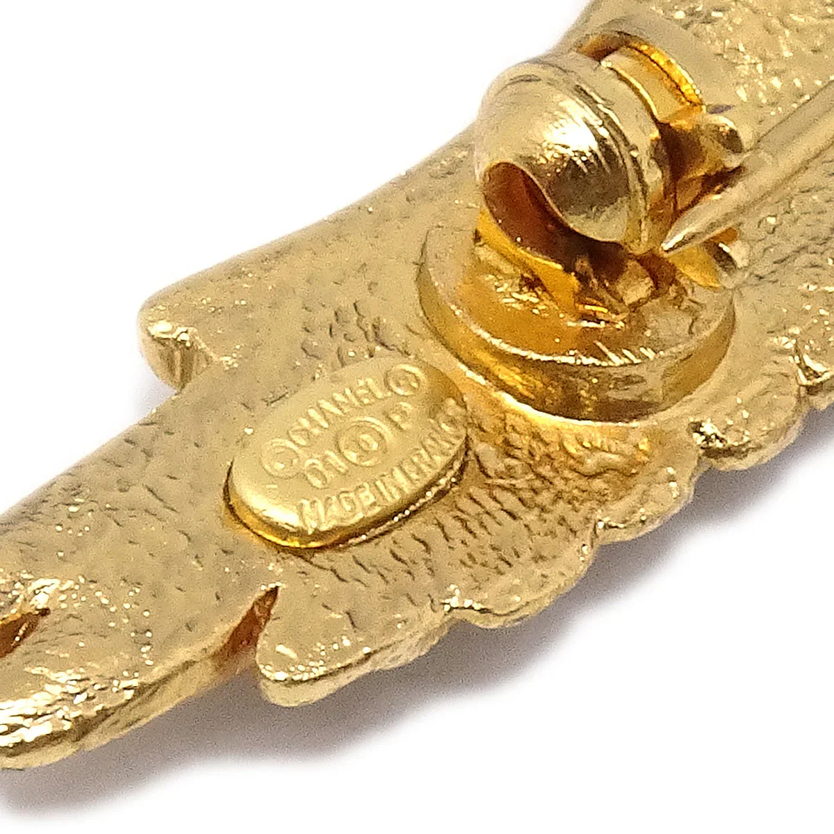 Chanel Eagle Rhinestone Brooch Pin Gold 01P - Image 4