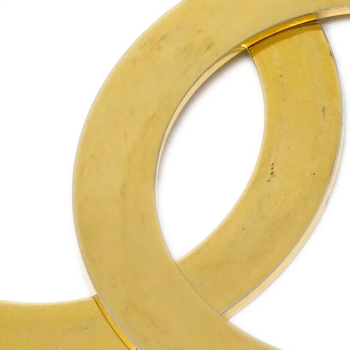 Chanel Hoop Dangle Earrings Clip-On Gold - Image 2