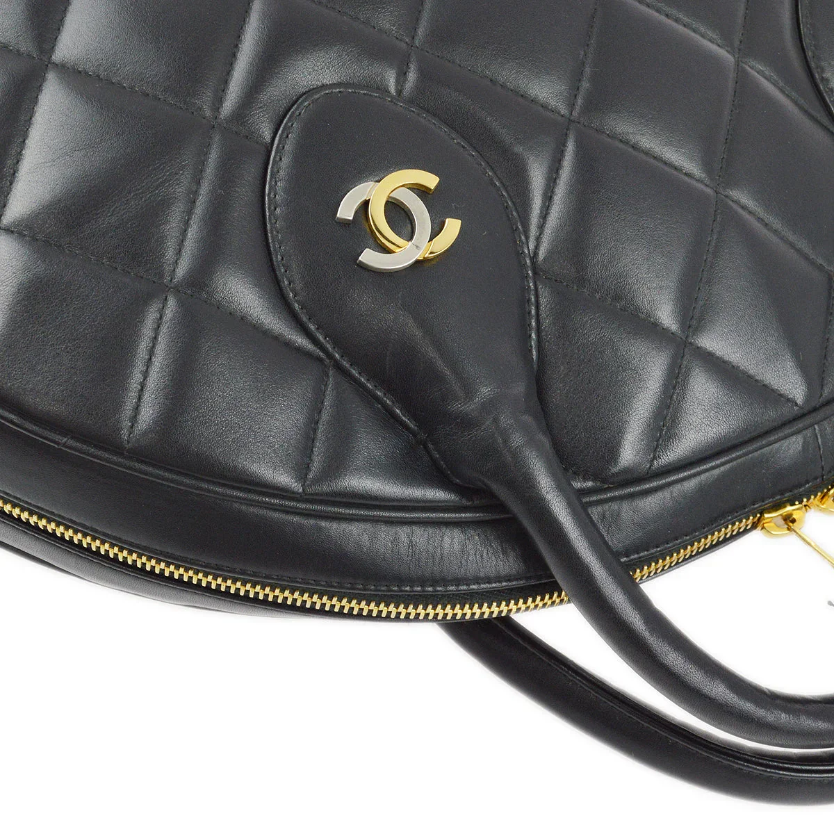 Chanel * 1997-1999 Black Lambskin Handbag - Image 6