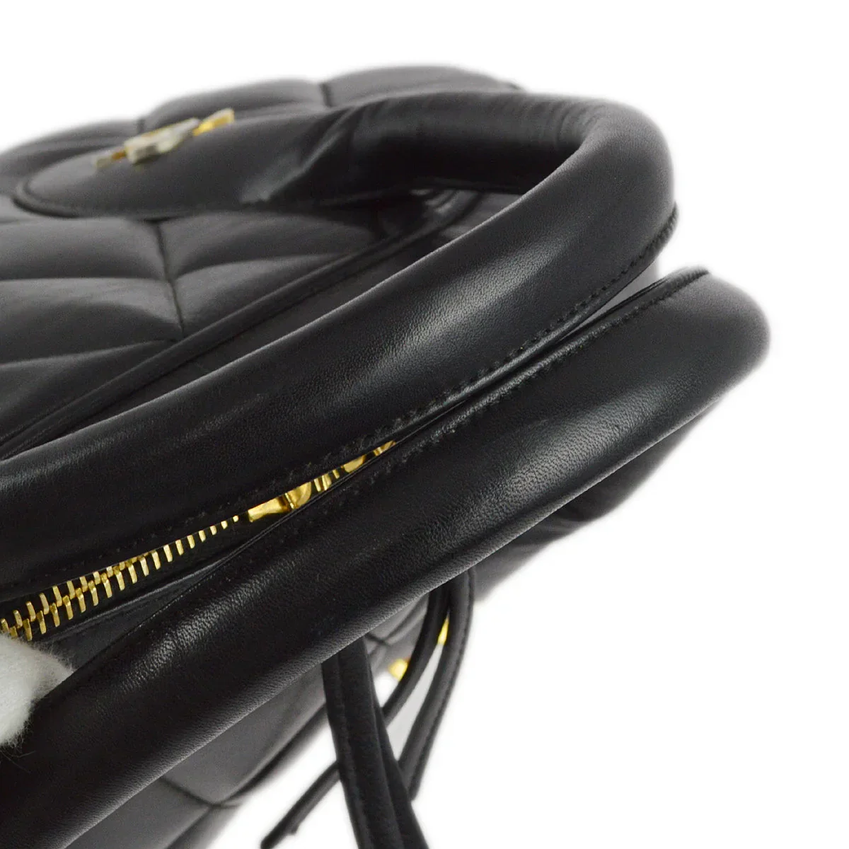Chanel * 1997-1999 Black Lambskin Handbag - Image 7