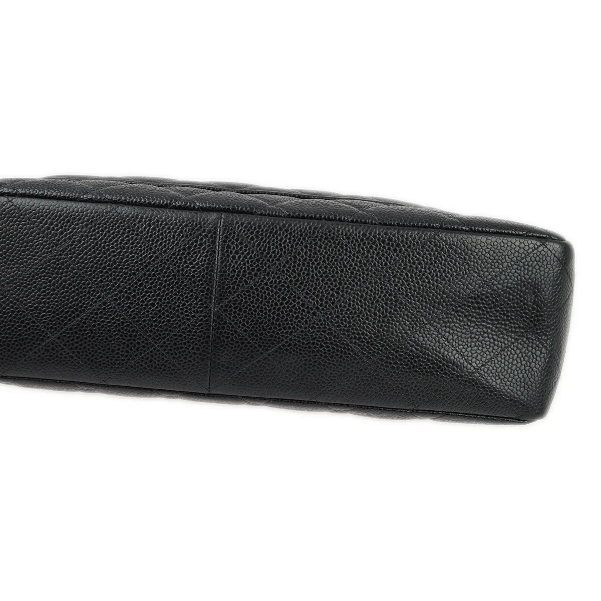 Chanel 2000-2001 Black Caviar Jumbo Classic Flap Shoulder Bag - Image 3