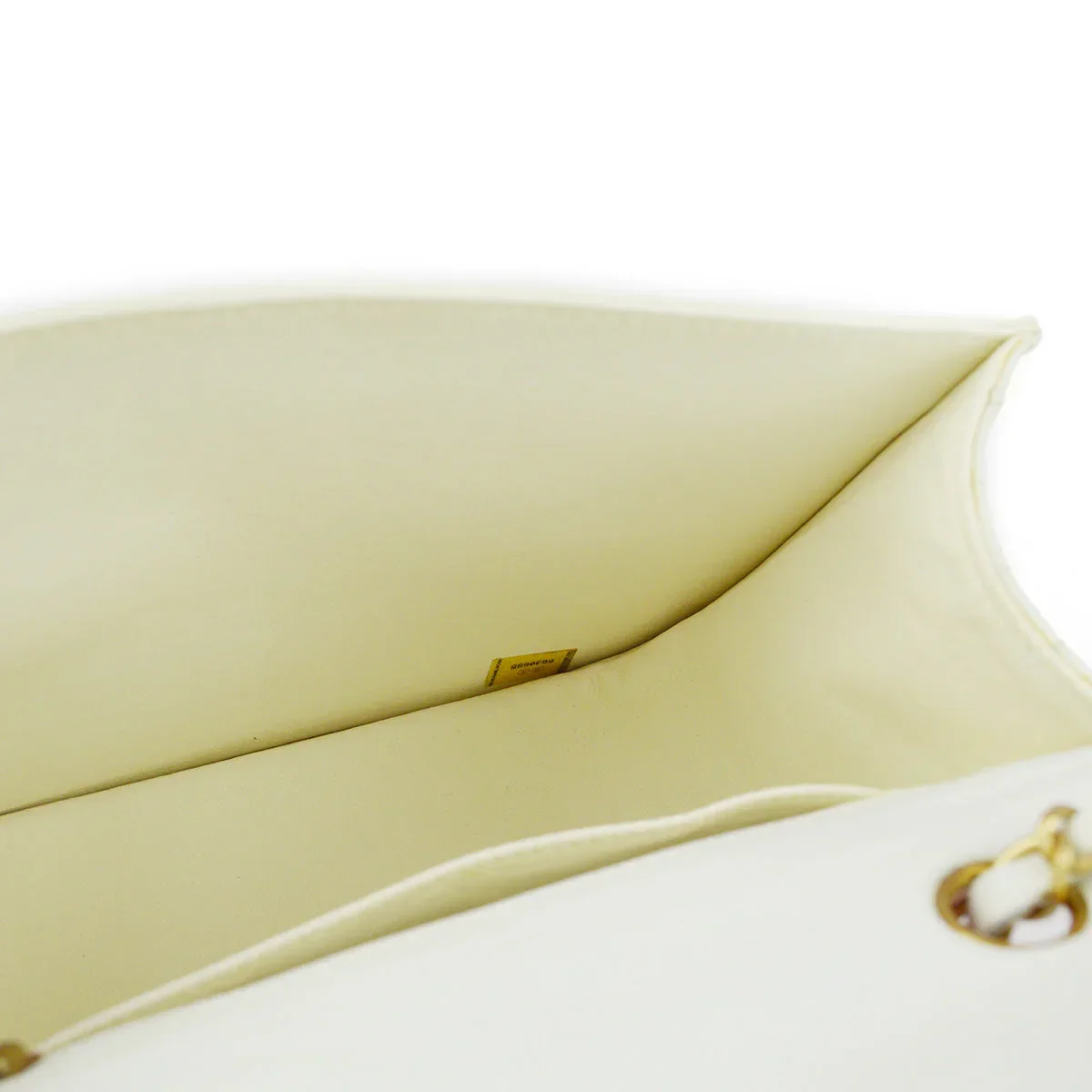 Chanel 2000-2001 White Orange Tweed Lambskin Chain Shoulder Bag - Image 10