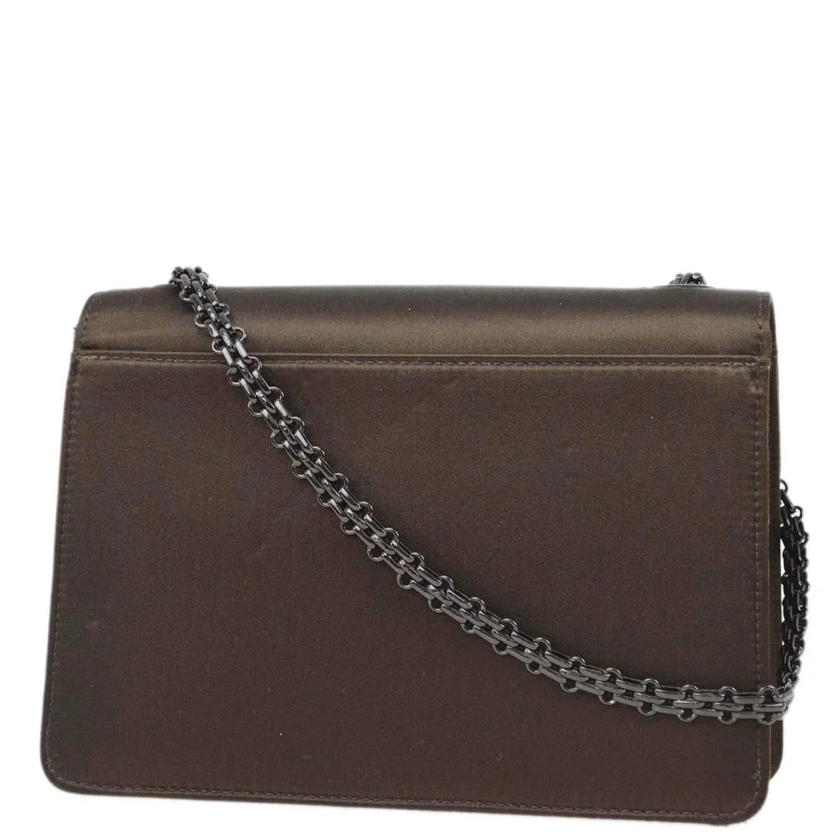 Chanel 1997-1999 Brown Satin Mademoiselle Lock Shoulder Bag - Image 2