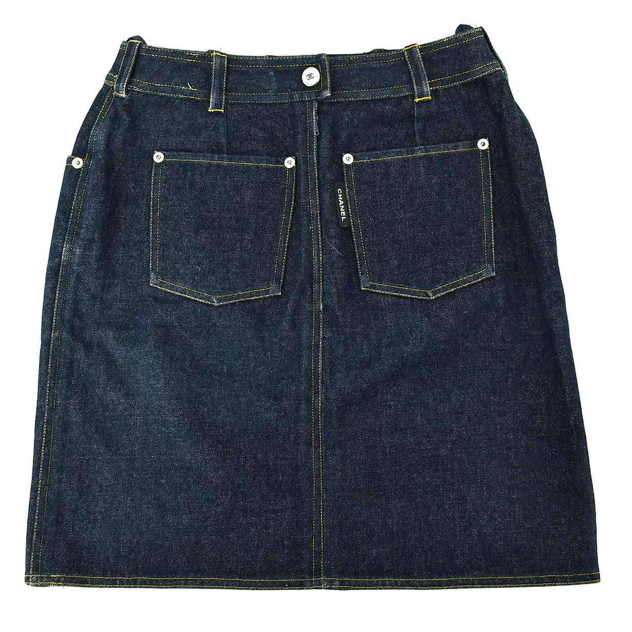 Chanel Denim Skirt Indigo #38 - Image 2