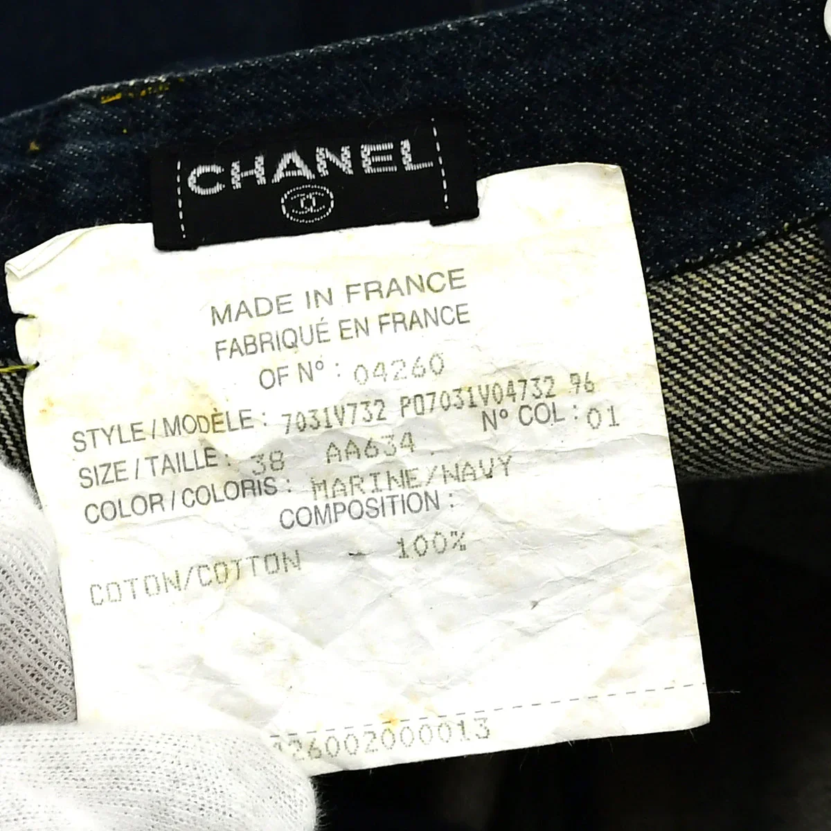 Chanel Denim Skirt Indigo #38 - Image 9