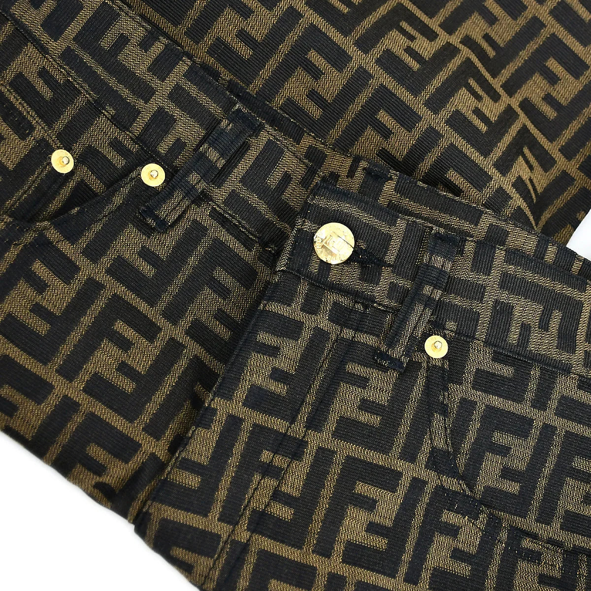 Fendi Zucca Long Pants Brown #41 - Image 4