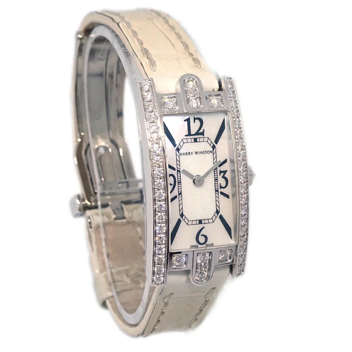 Harry Winston Avenue C Quartz Watch 18KWG Diamond White - Image 2
