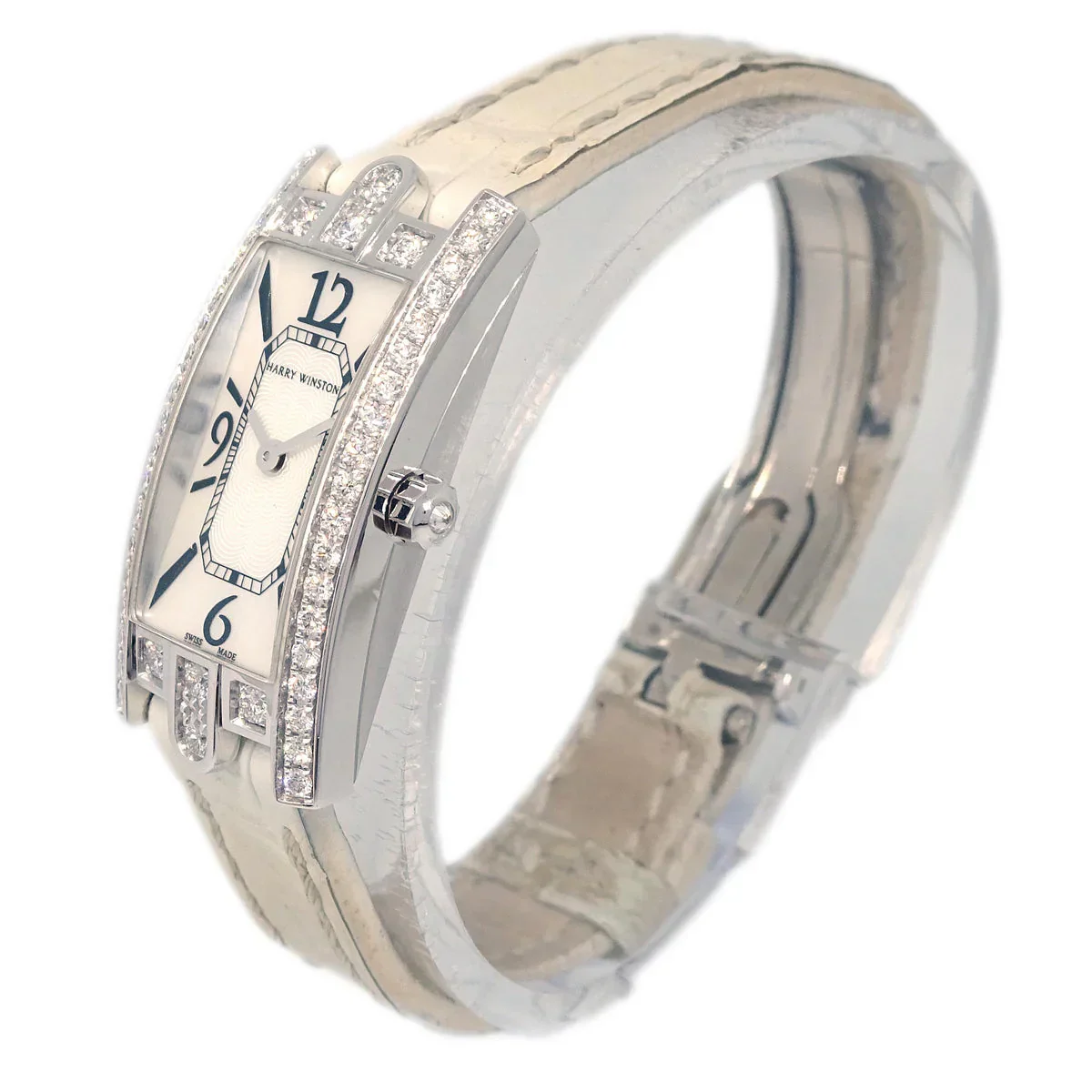 Harry Winston Avenue C Quartz Watch 18KWG Diamond White - Image 3