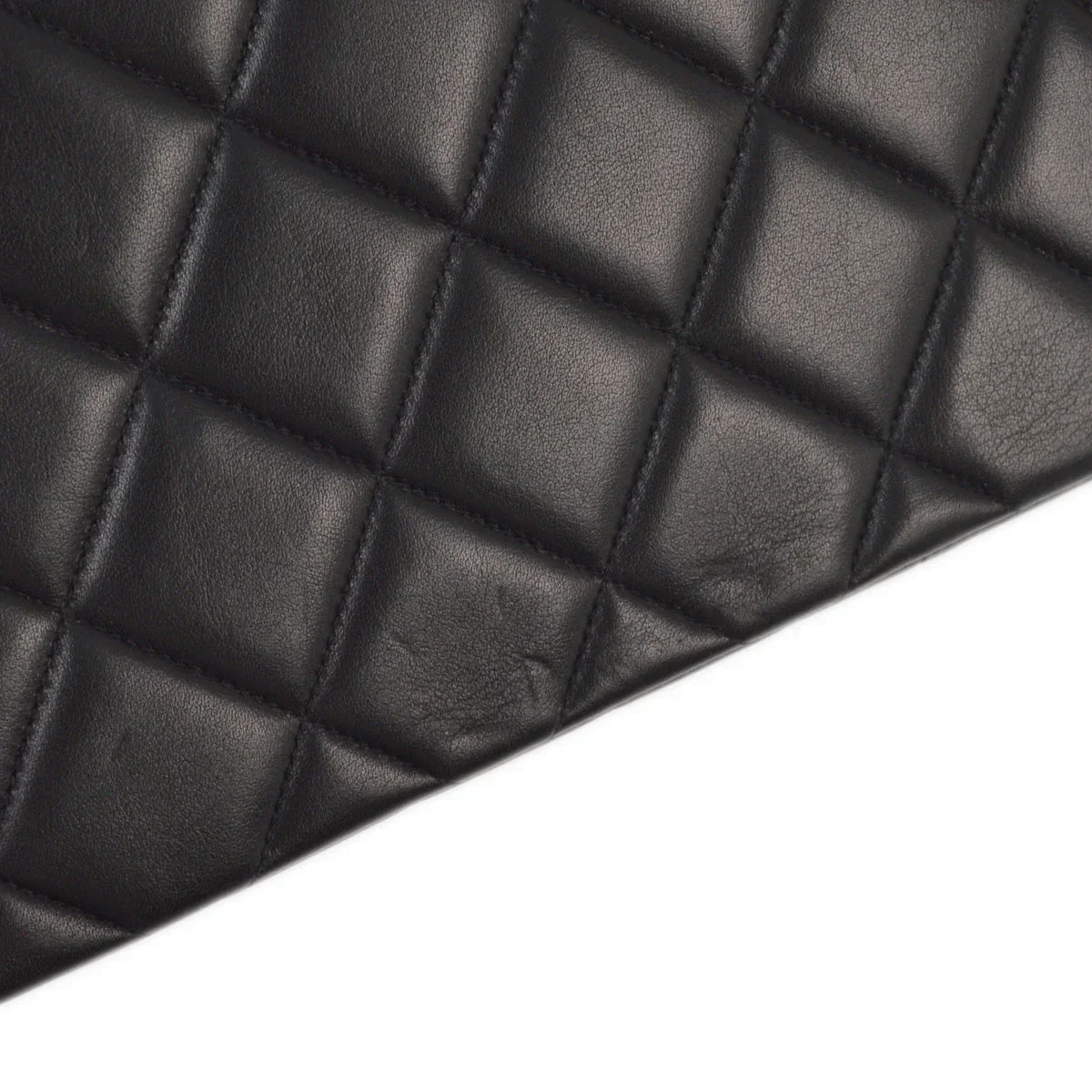 Chanel 1991-1994 Black Lambskin Classic Flap Maxi Jumbo Chain Shoulder Bag - Image 5