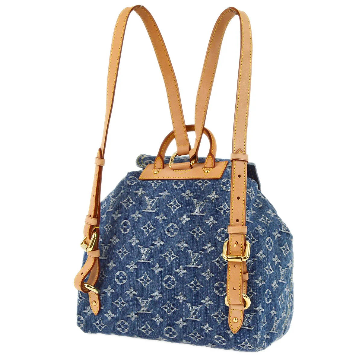 Louis Vuitton 2006 Blue Monogram Denim Sac a Dos GM Backpack M95056 - Image 2