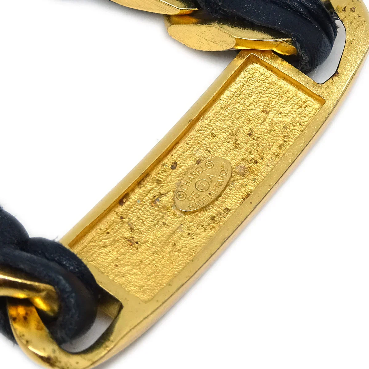Chanel Bracelet Gold Black 95A - Image 4