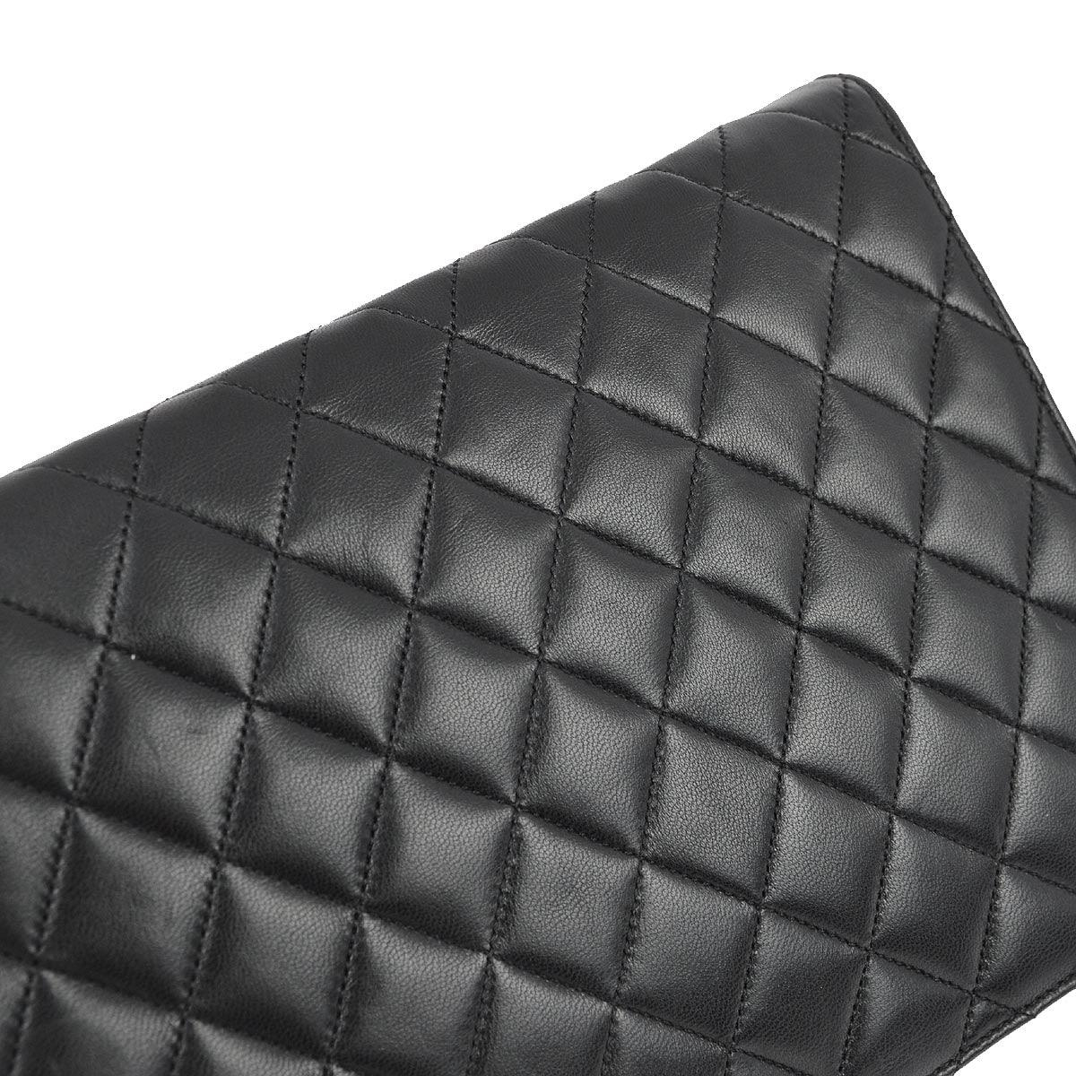 Chanel 2008-2009 Black Lambskin Turnlock Medium Half Flap Shoulder Bag - Image 6